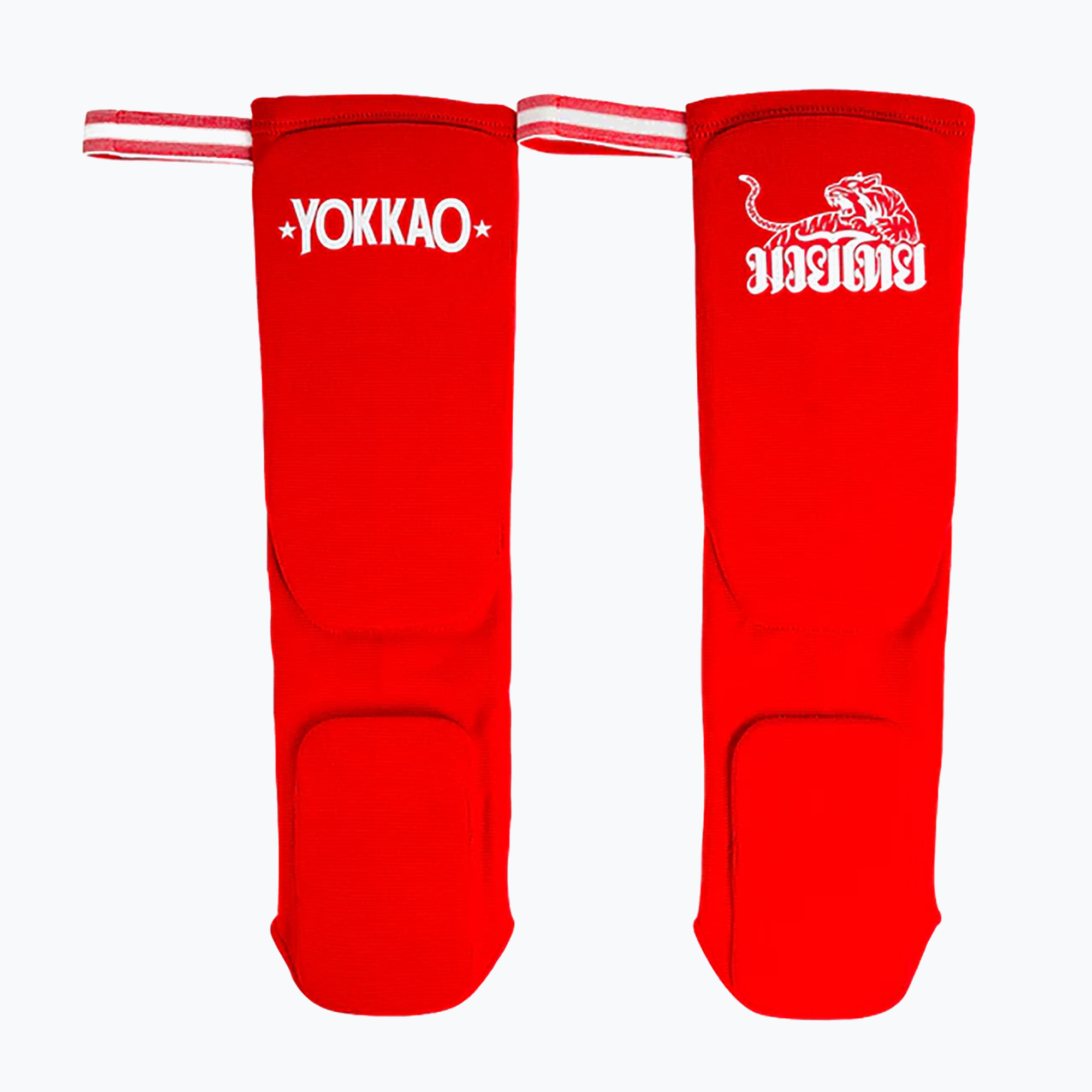 YOKKAO Muay Thai Boxing tibia protectors red