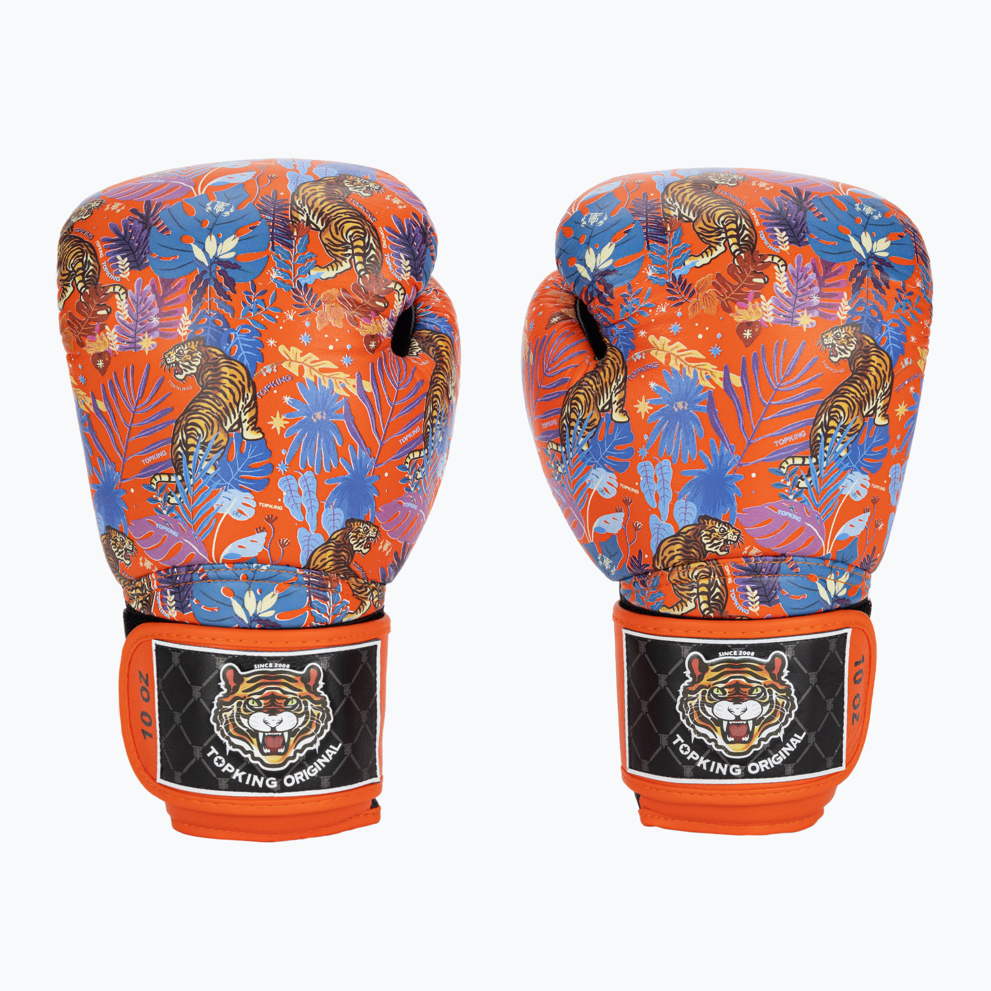 Top King Boxing Wild Tiger black/orange boxing gloves