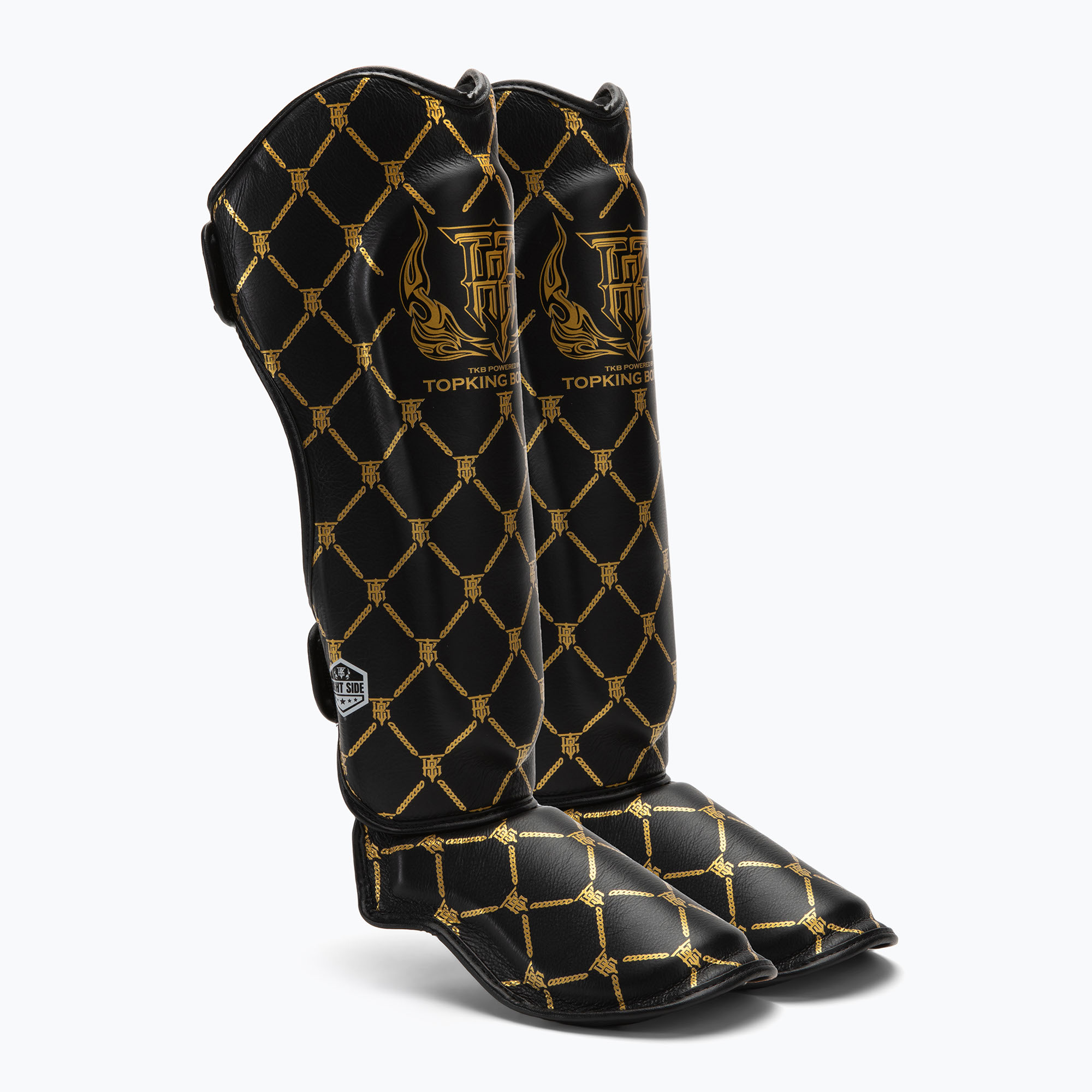 Top King Chain tibia and foot protectors black/gold (L)