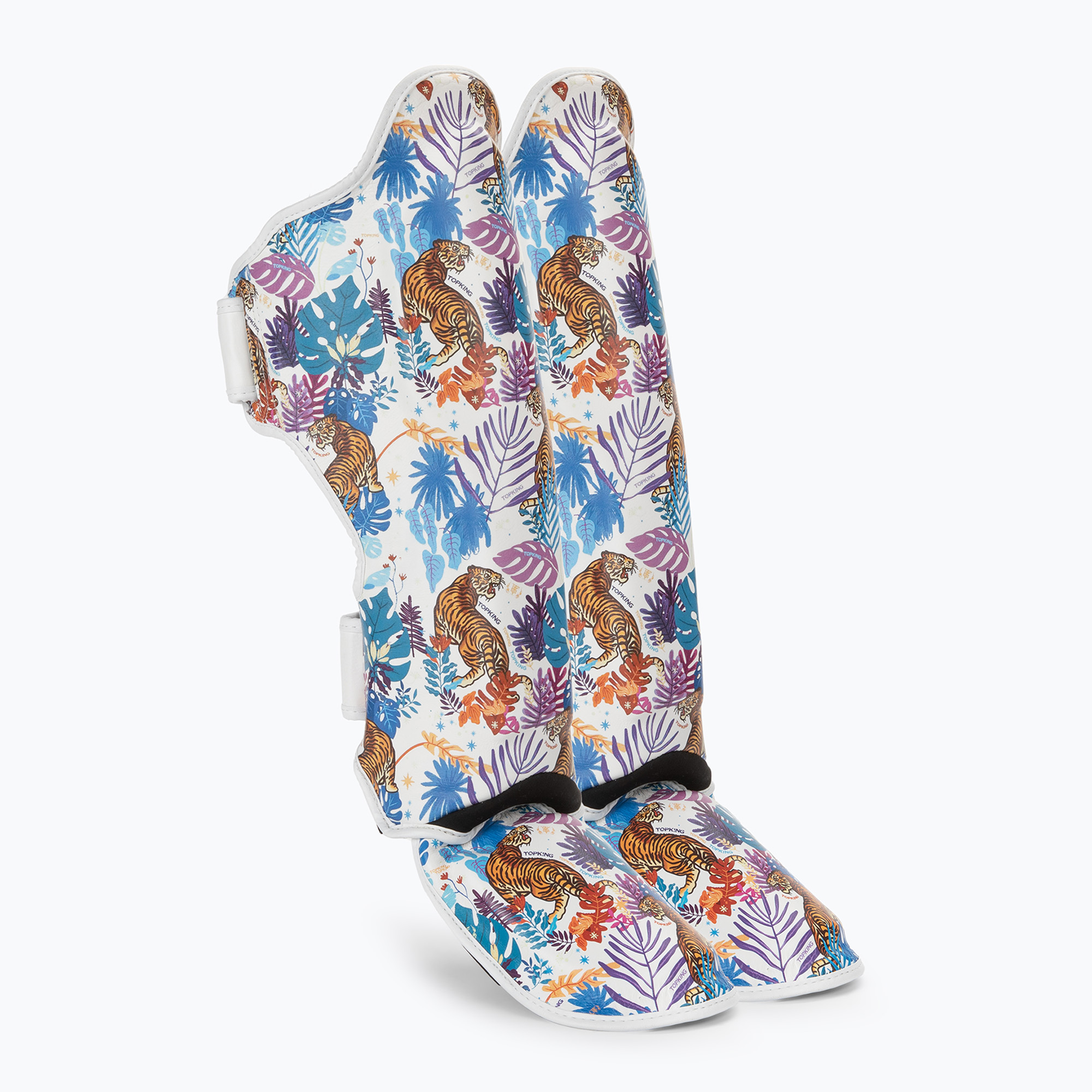 Top King Wild Tiger tibia and foot protectors white (XL)
