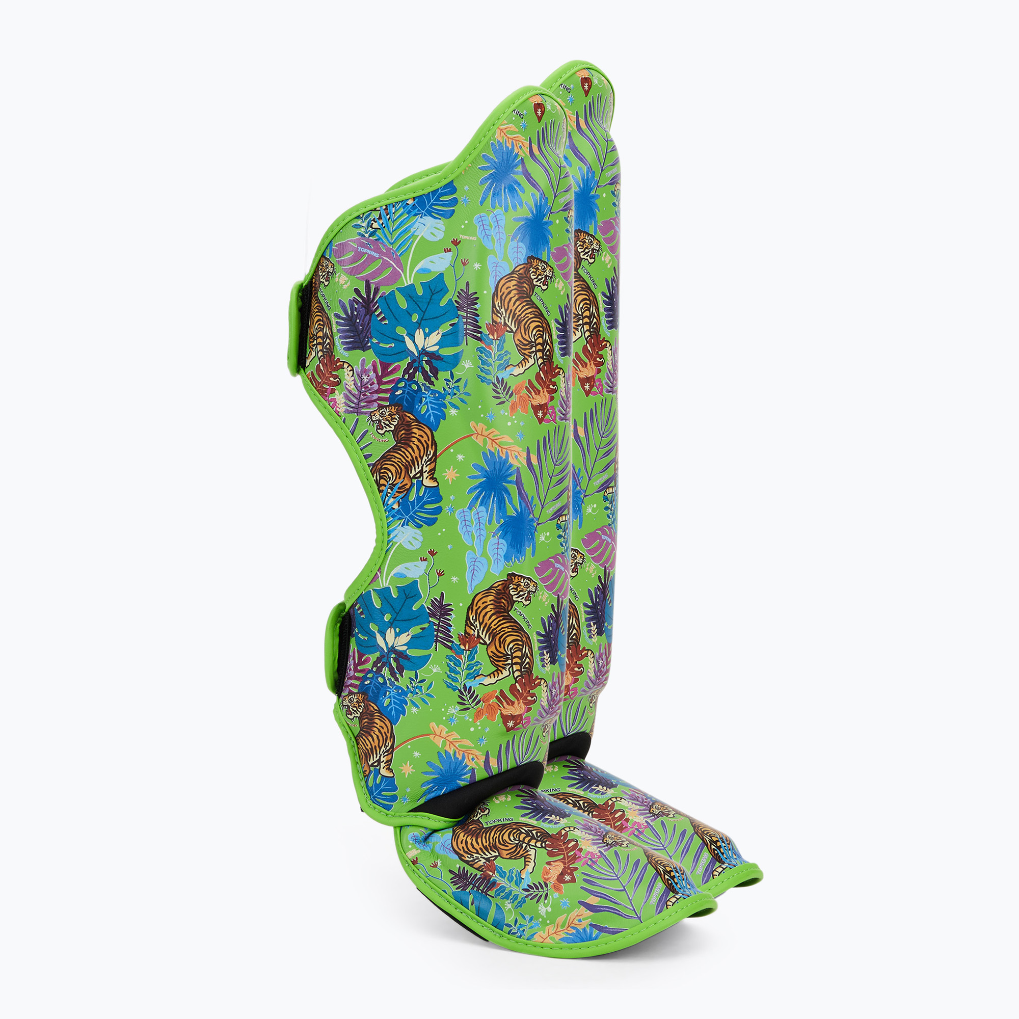 Top King Wild Tiger tibia and foot protectors green (XL)