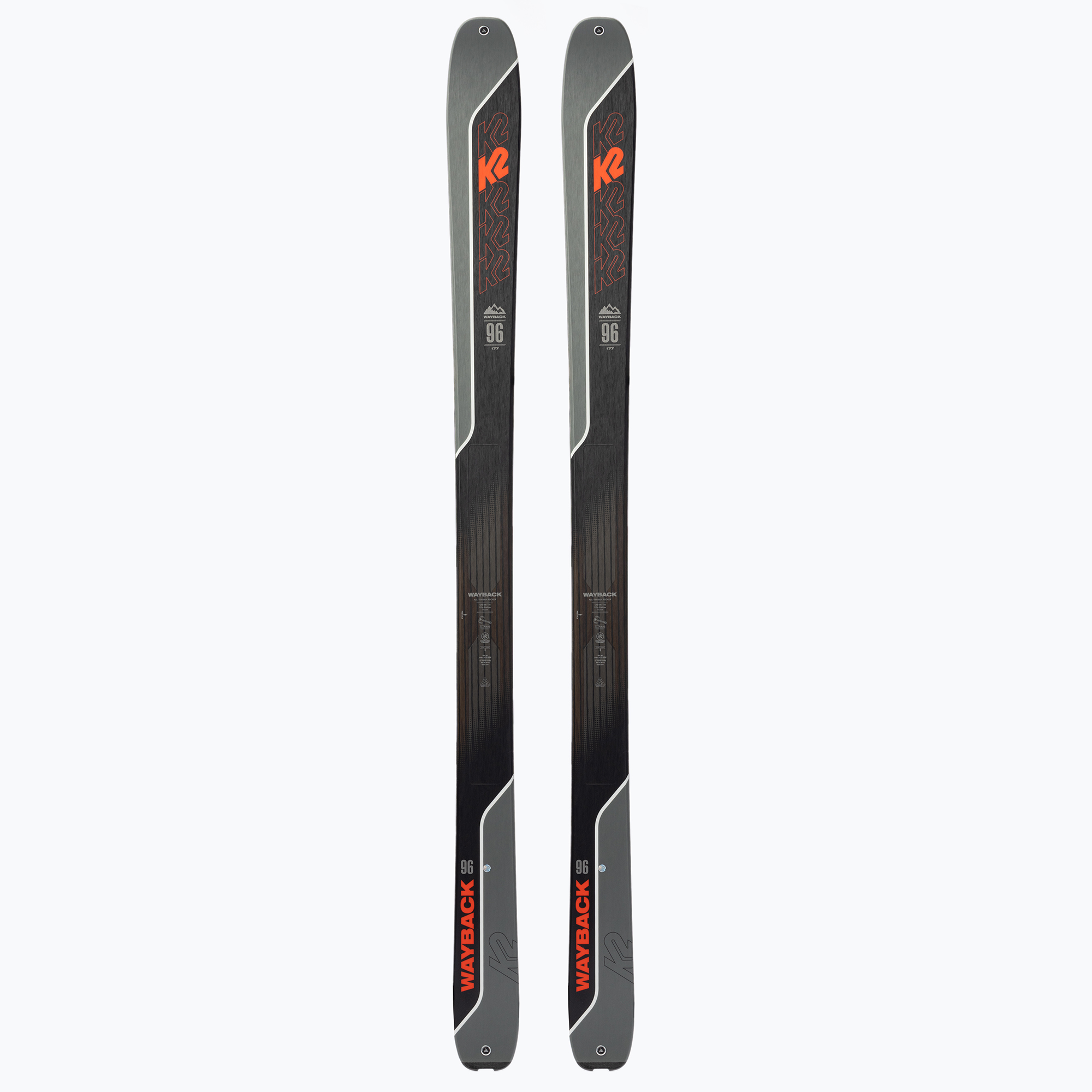 K2 Wayback grey 96 skit ski