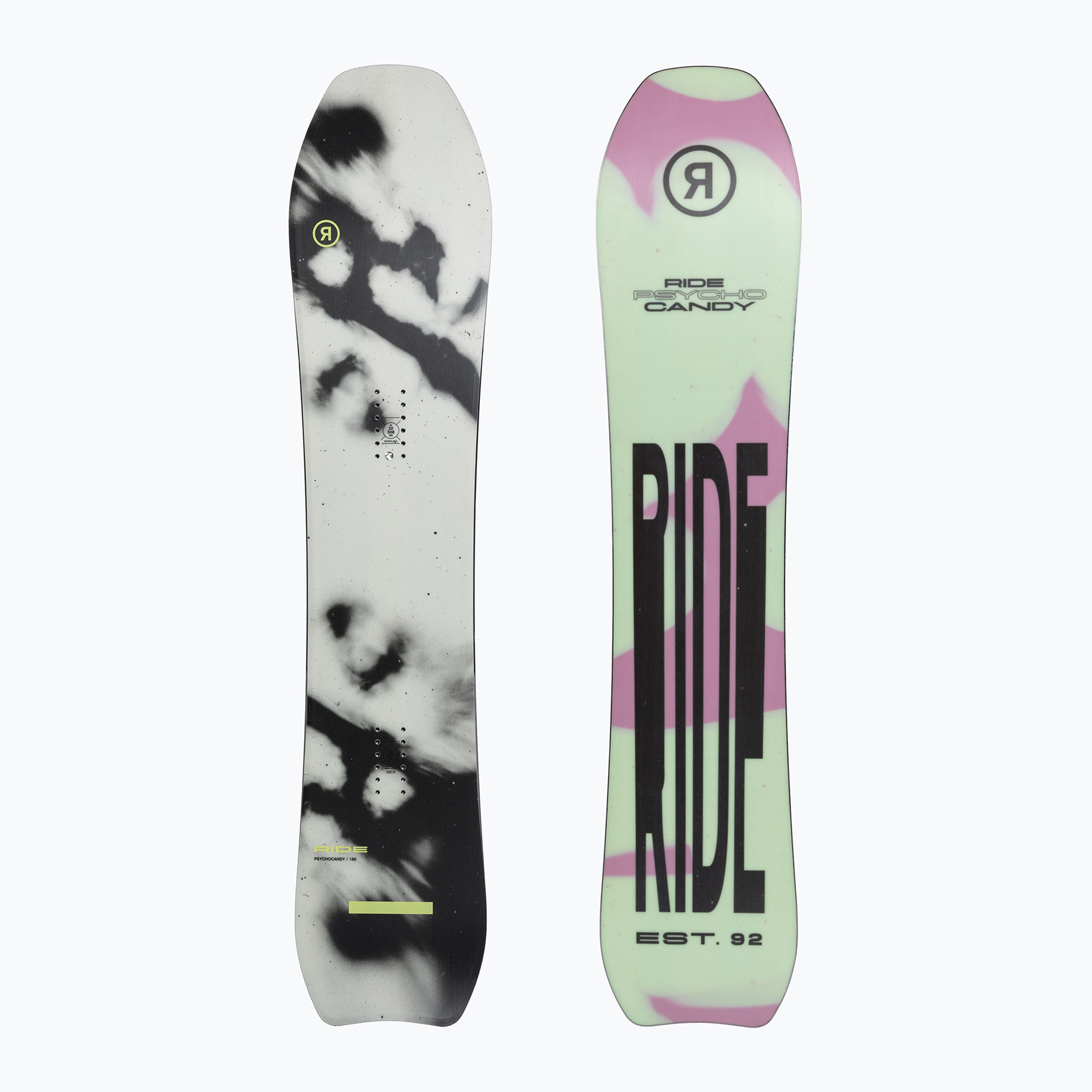 Women's snowboard RIDE Psychocandy white-green 12G0015 (154 cm)