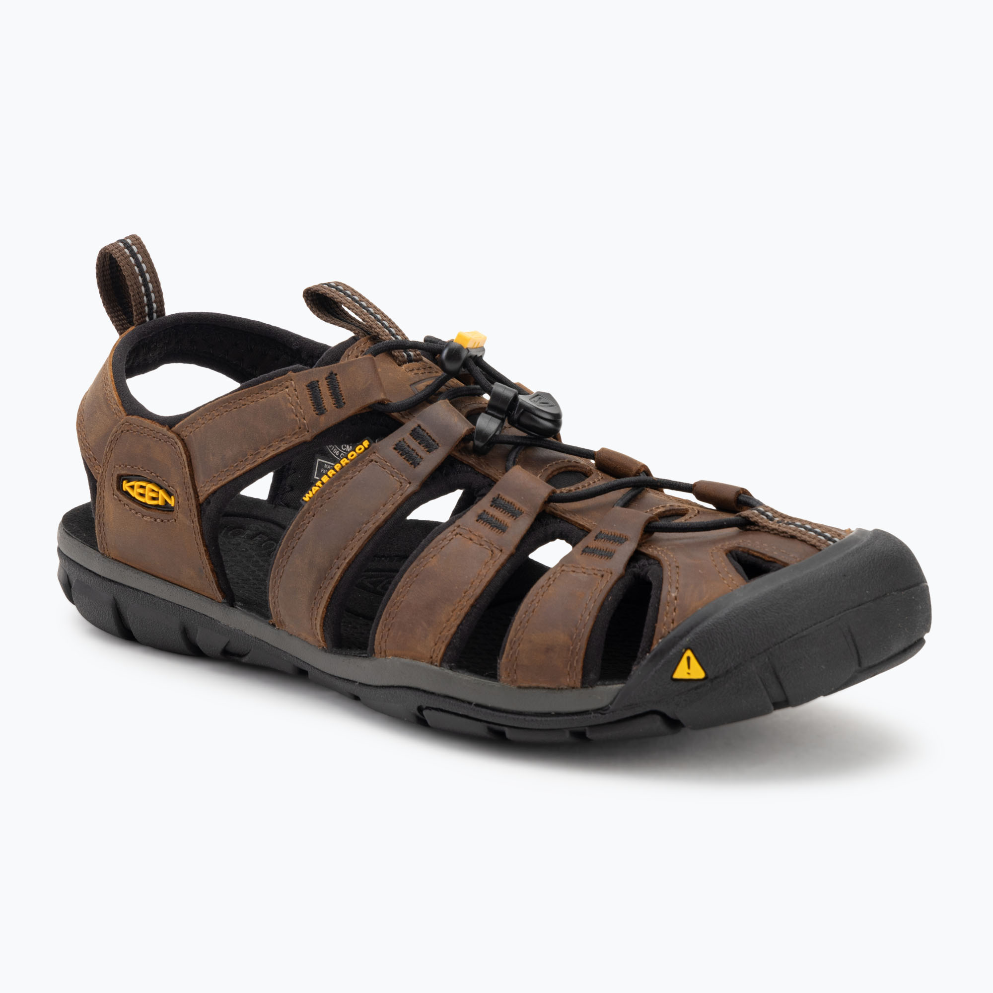 KEEN Clearwater Cnx Leather dark earth/black men's sandals (46 EU)