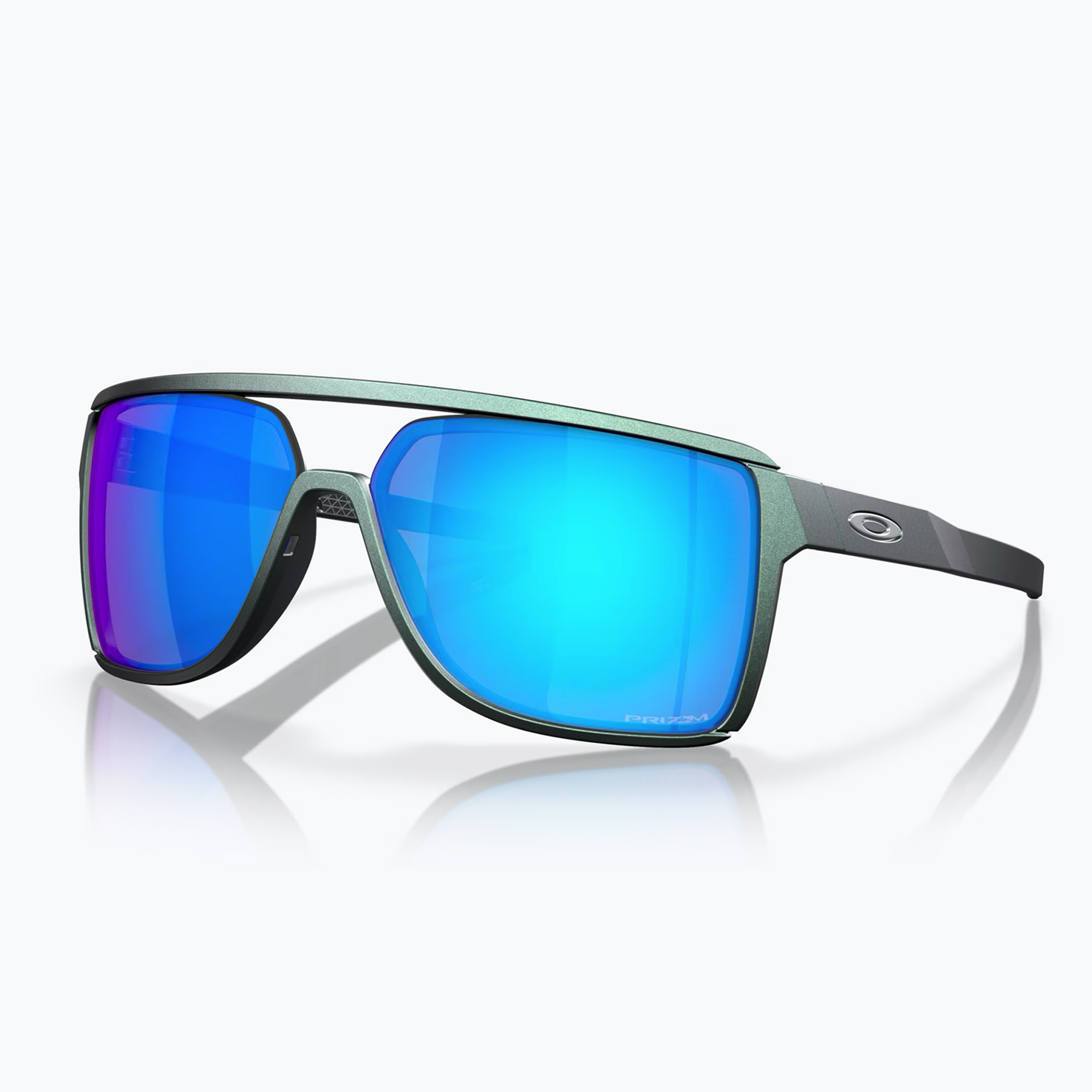 Oakley Castel matte silver/blue colourshift/prizm sapphire sunglasses