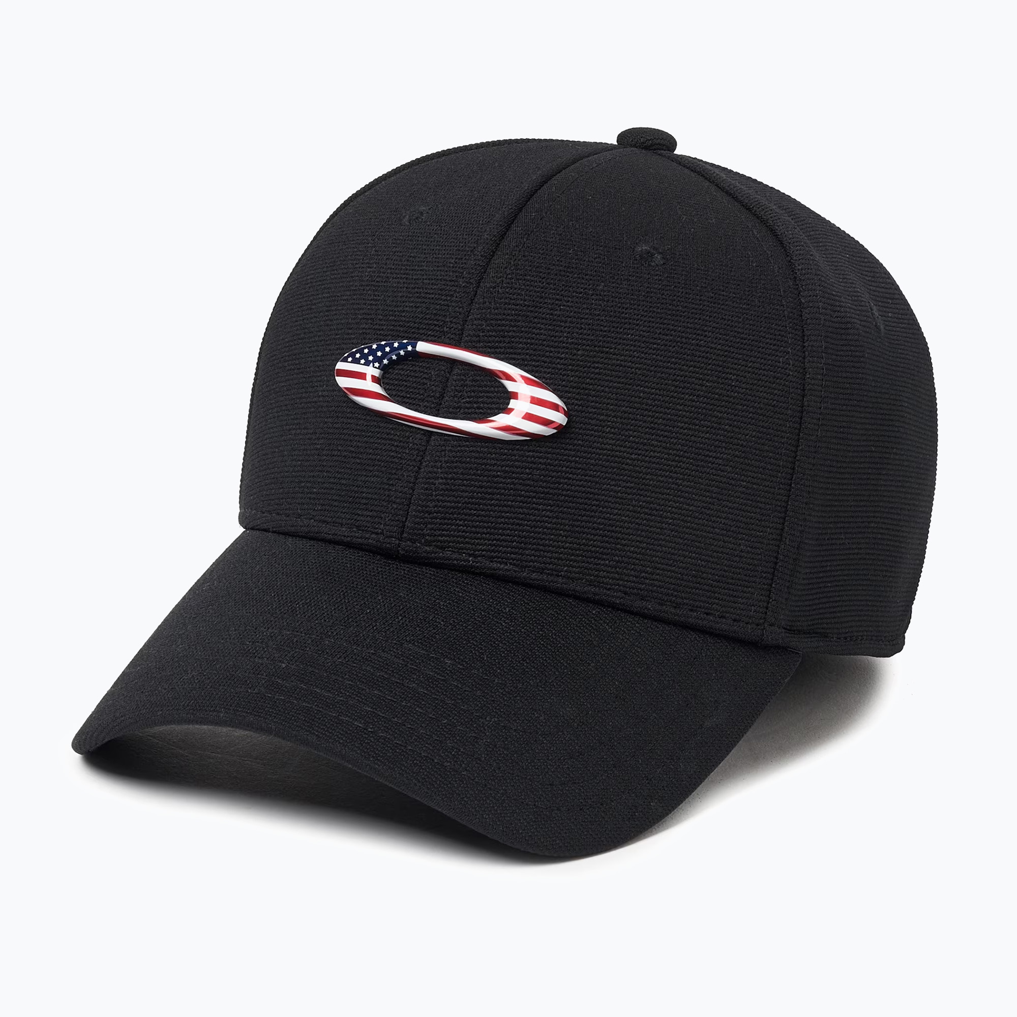 Men's Oakley Tincan black/american flag baseball cap (S-M)