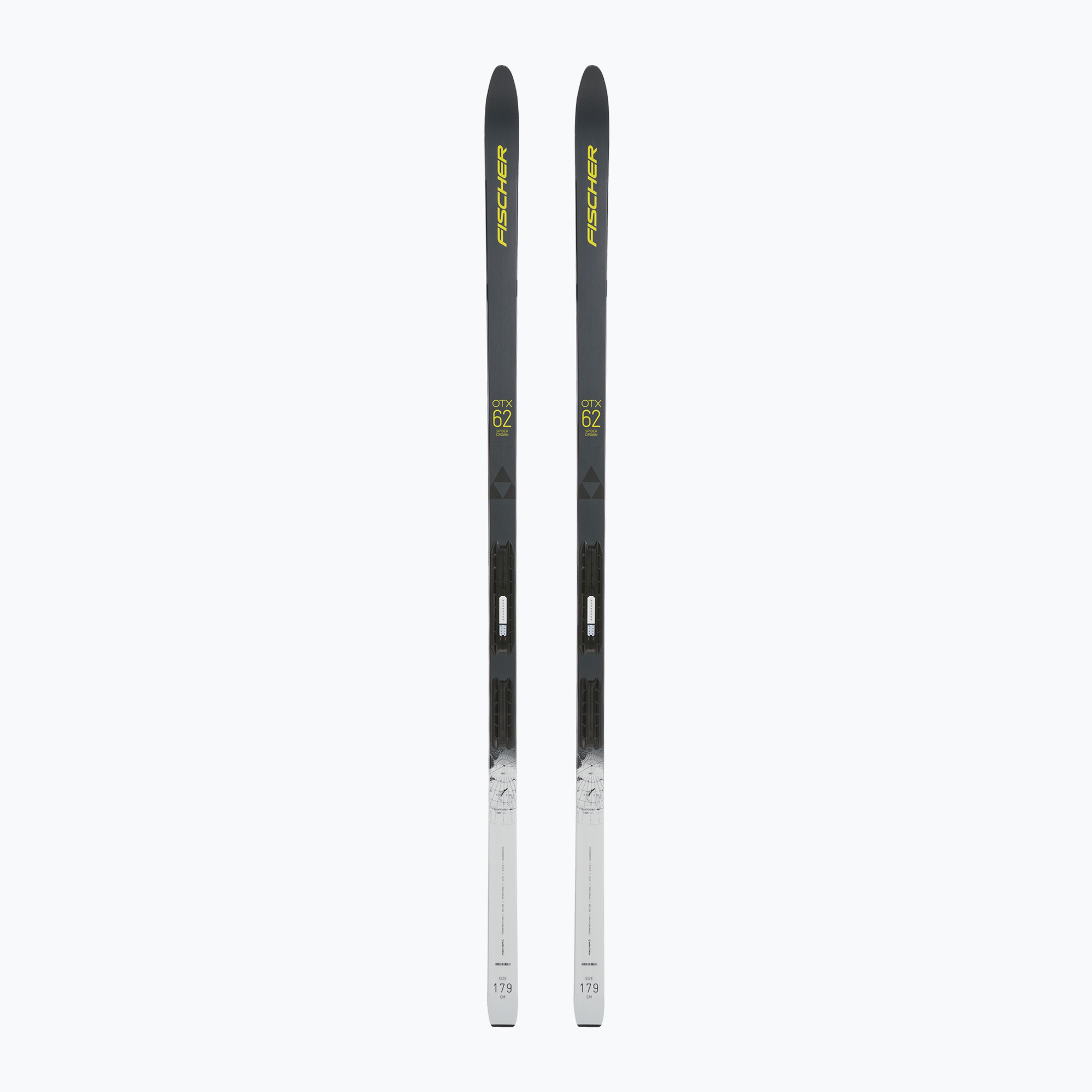 Fischer Spider 62 Crown Xtralite + Control Step-In silver and white NP50622V cross-country ski (179 cm)