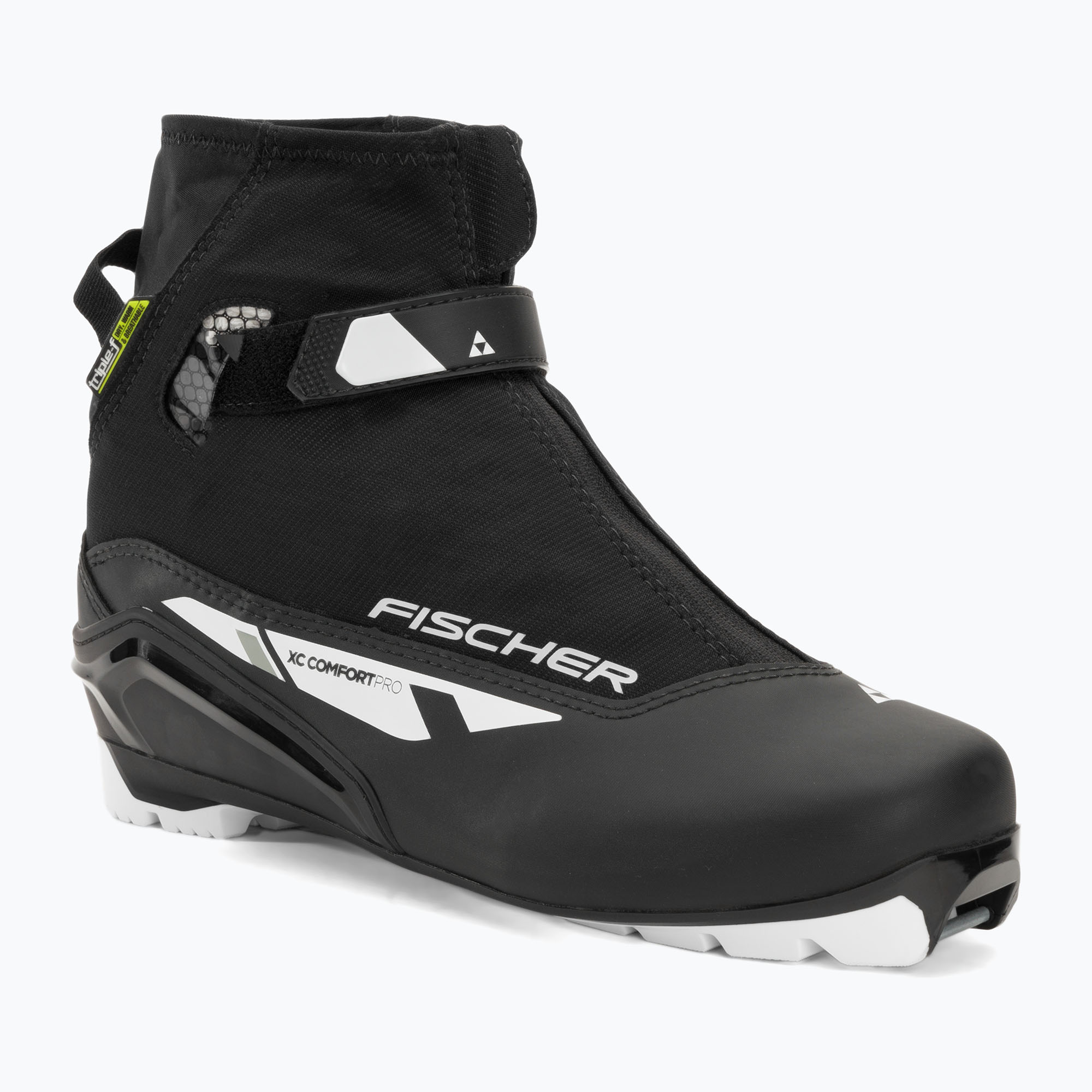 Fischer XC Comfort Pro black/white/yellow cross-country ski boots (45 EU)