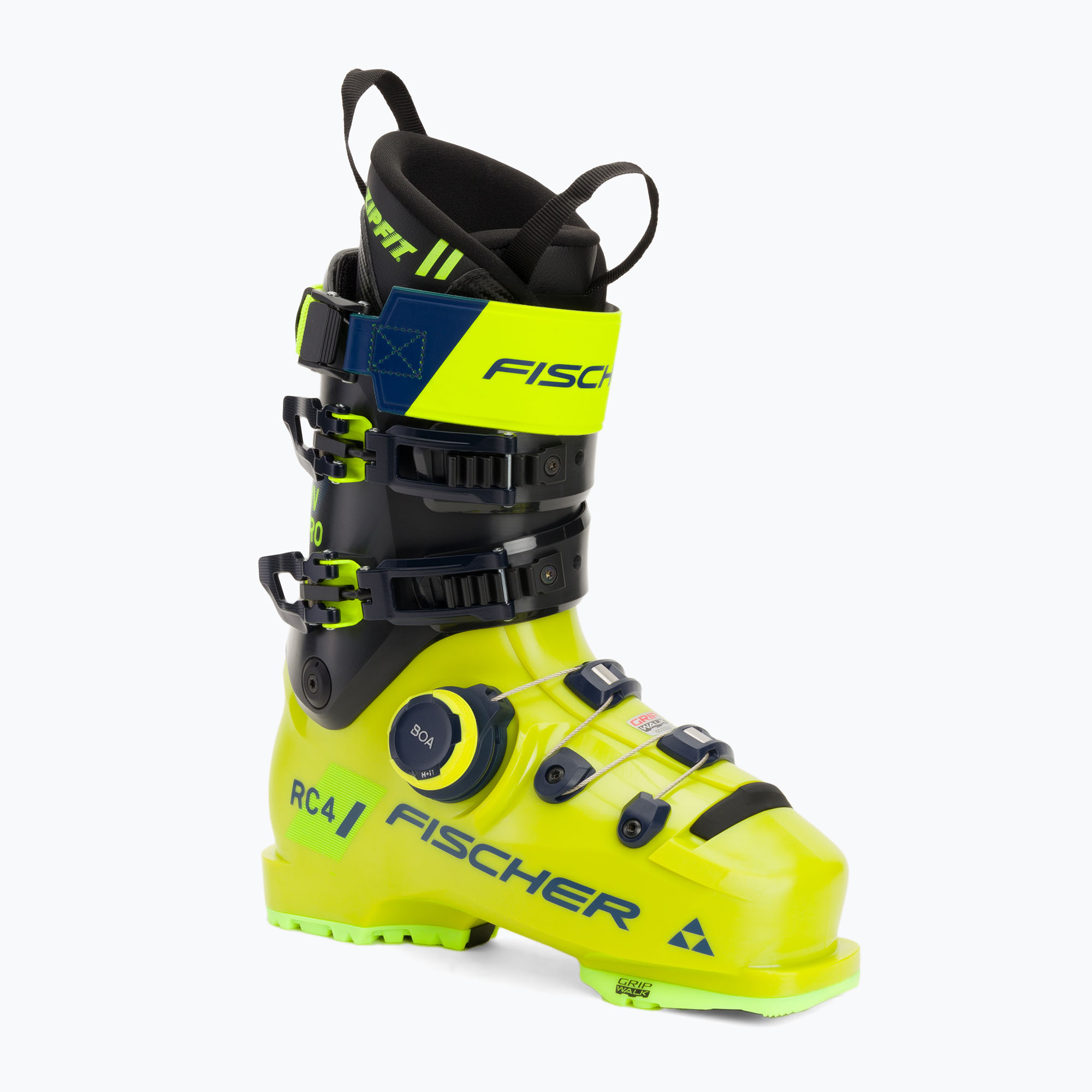 Men's ski boots Fischer RC4 PRO MV GW BOA ZF CFC yellow/carbon (28.5 cm)