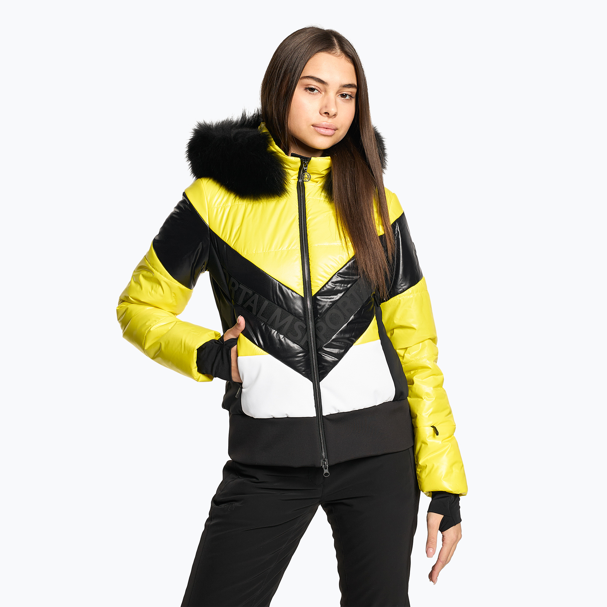 Women's ski jacket Sportalm Stockholm m.Kap+P blazing yellow (38)