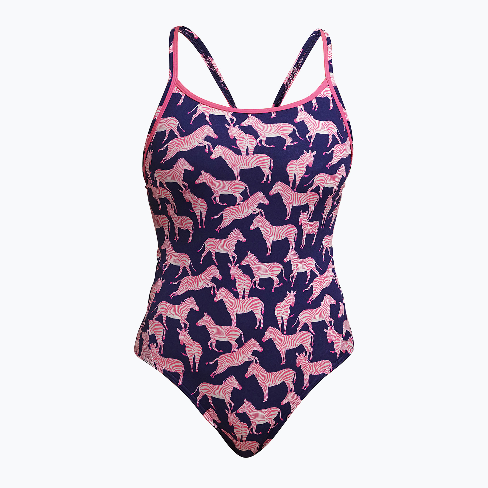 Women's one-piece swimsuit Funkita Diamond Back One Piece sweet stripes (8 AUS)