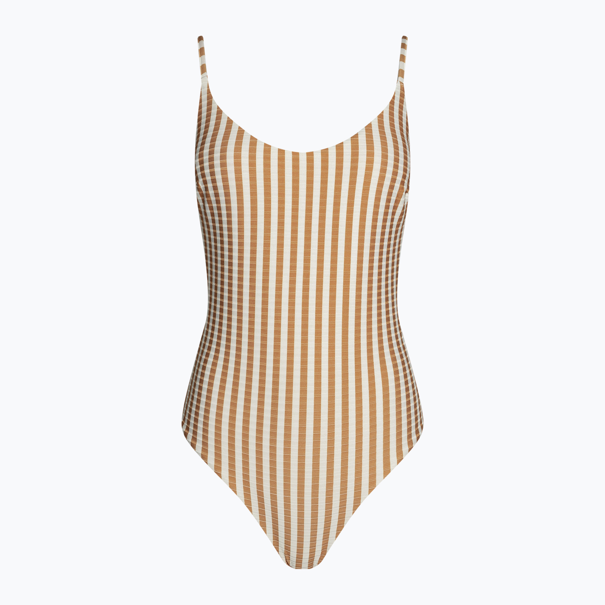 Women's Rip Curl Premium Cheeky light brown one-piece swimsuit (S)