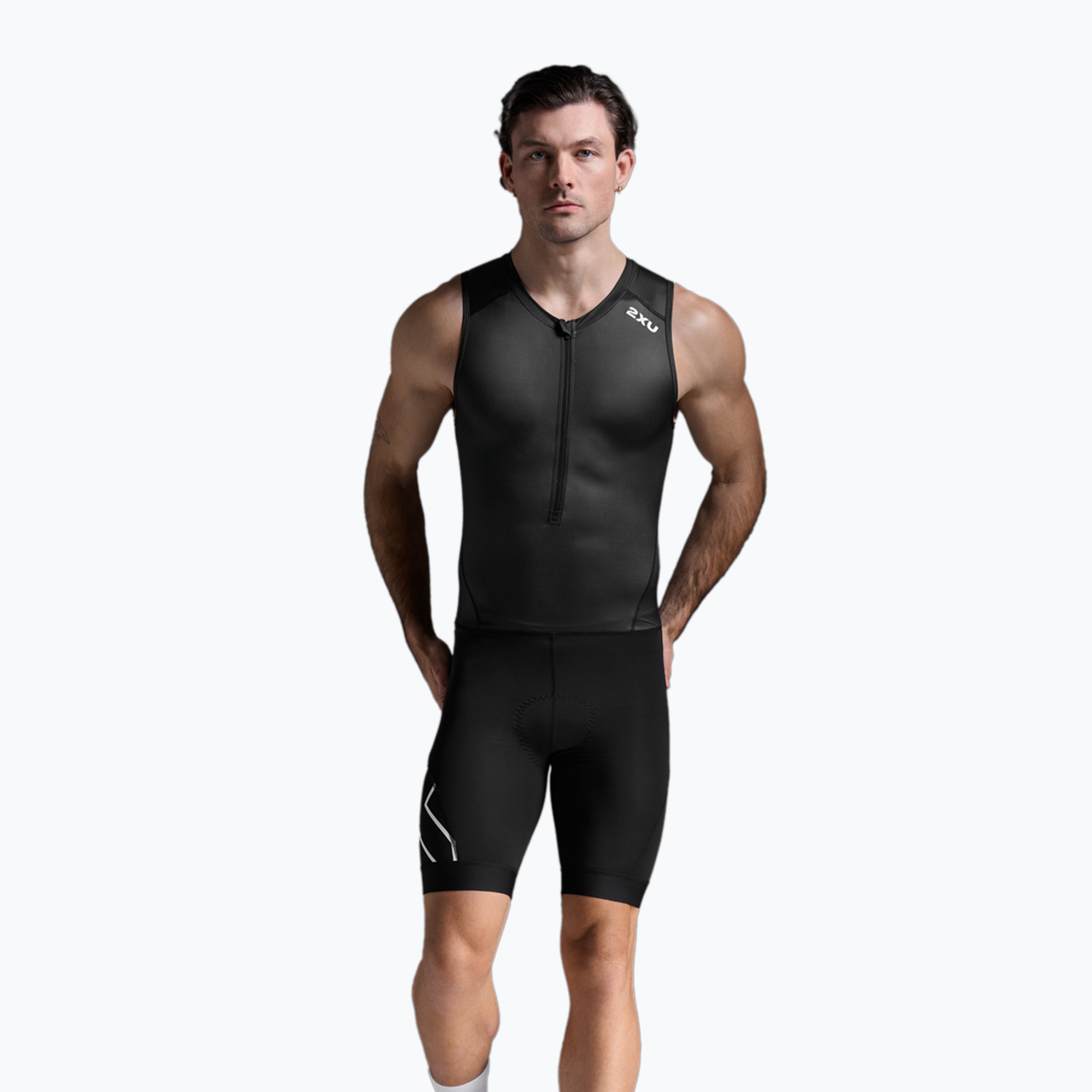 Men's triathlon suit 2XU Core black/white (S)