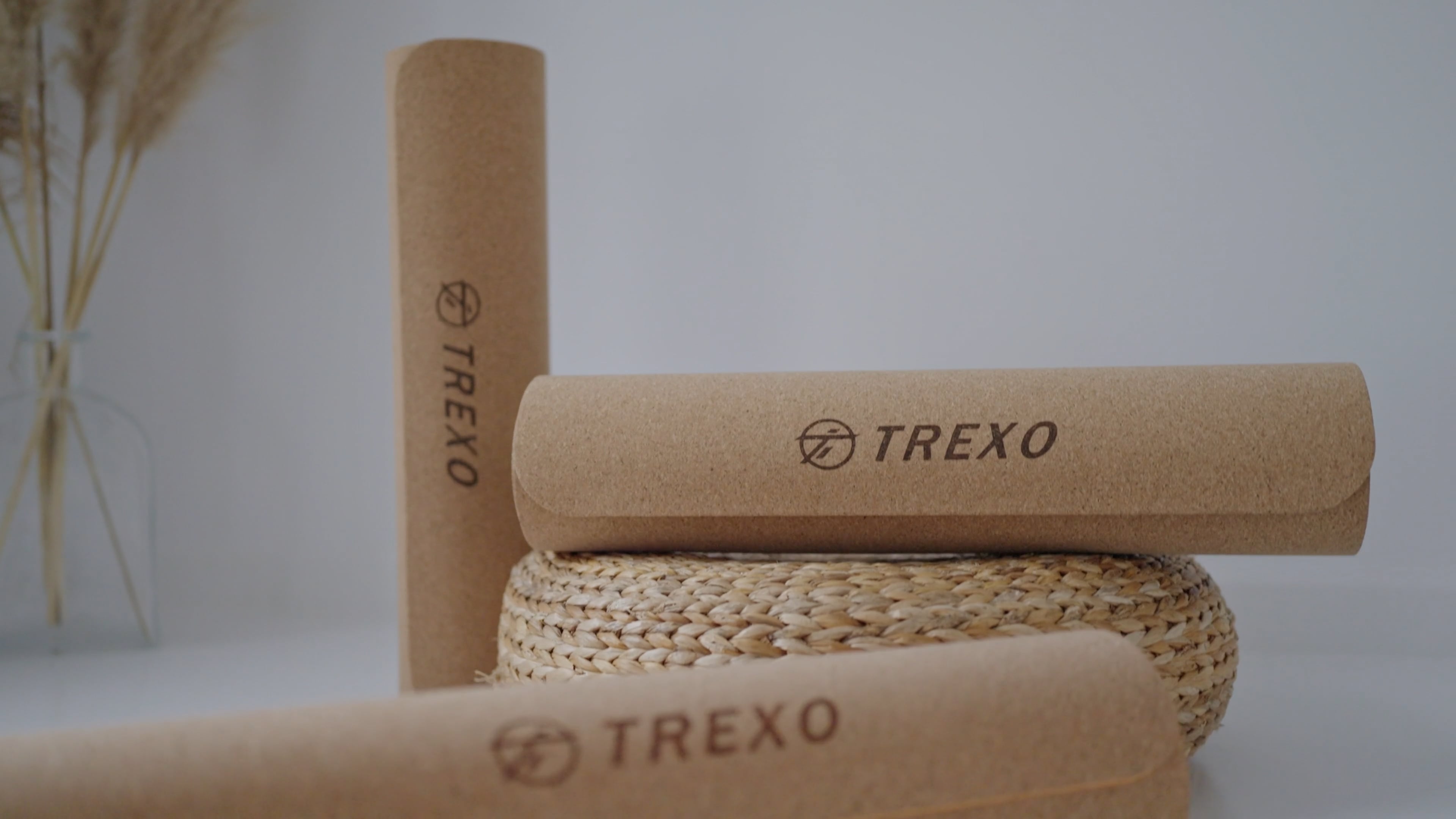 TREXO Yoga mat TPE cork 6 mm orange YM-C01P