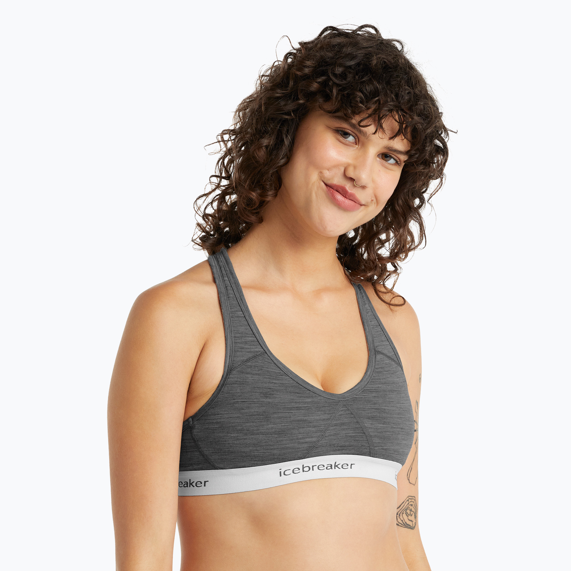 Icebreaker Sprite Racerback Gritstone thermal bra 103020 (XS)