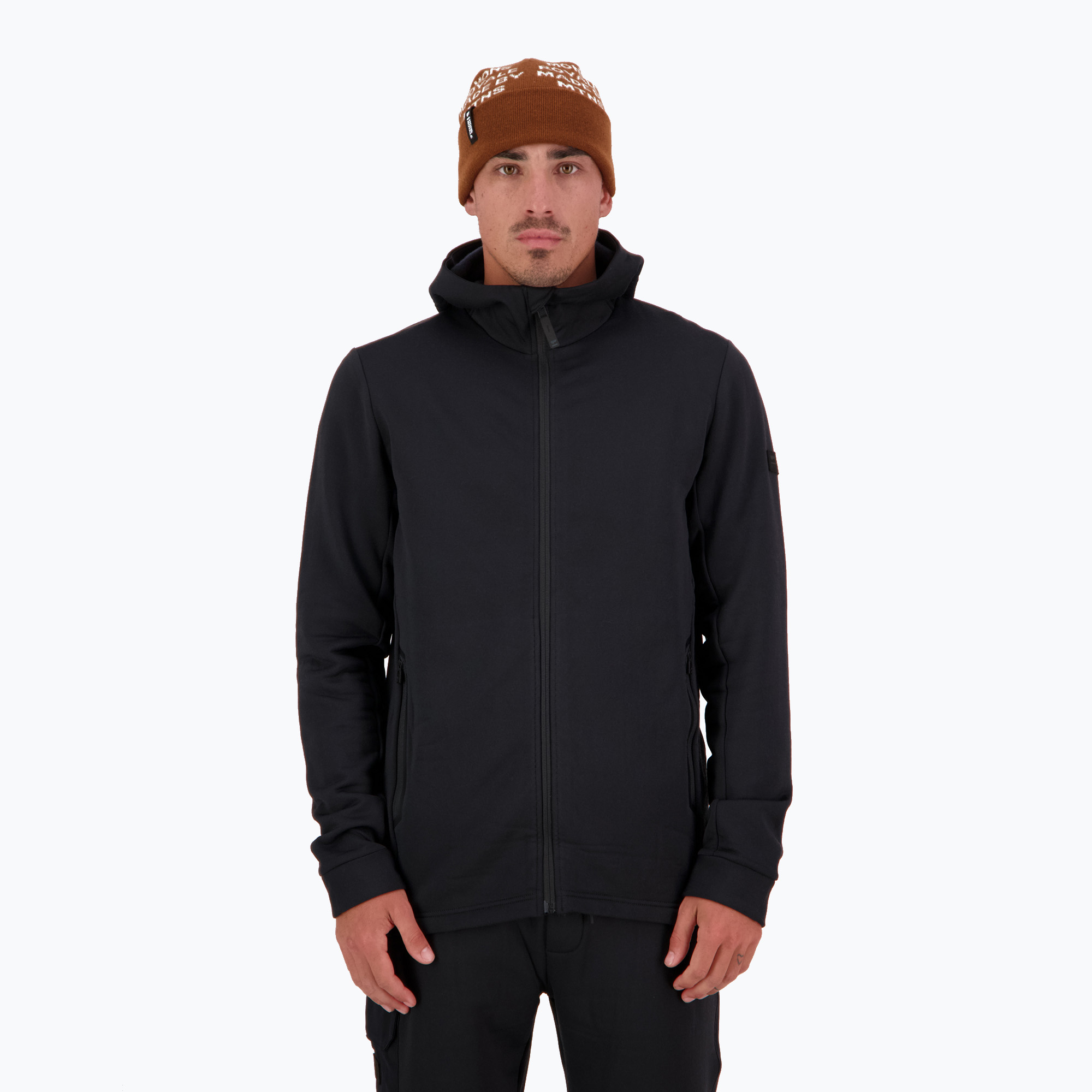 Bluza męska Mons Royale Arcadia Merino Fleece Hoody sweatshirt black