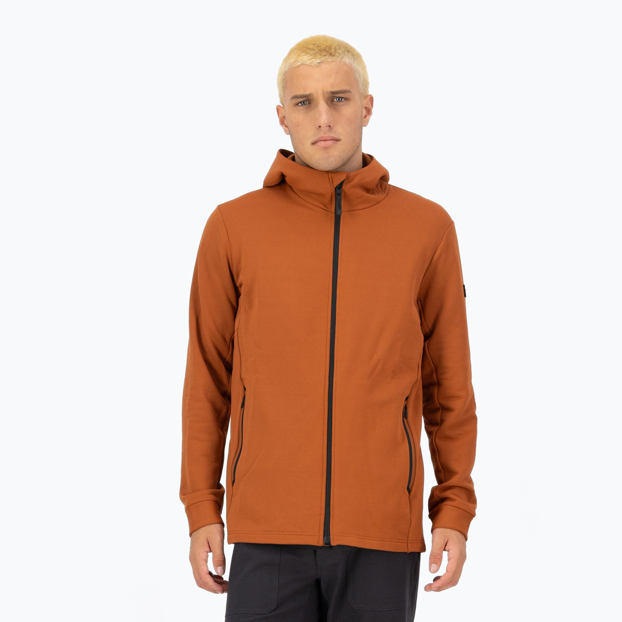 Men's Mons Royale Arcadia Merino Fleece Hoody sweatshirt ginger (M)