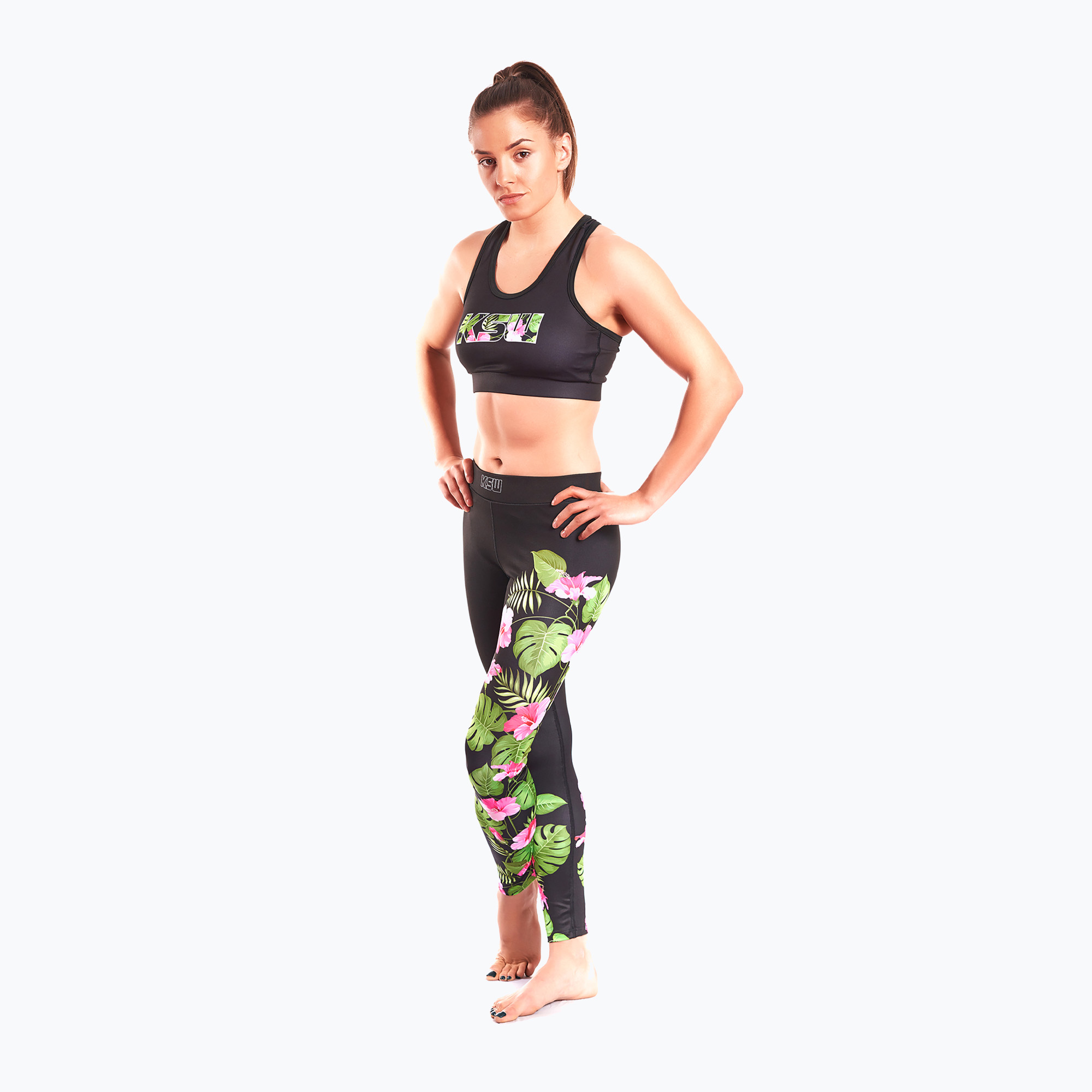 Women's leggings KSW Jungle black