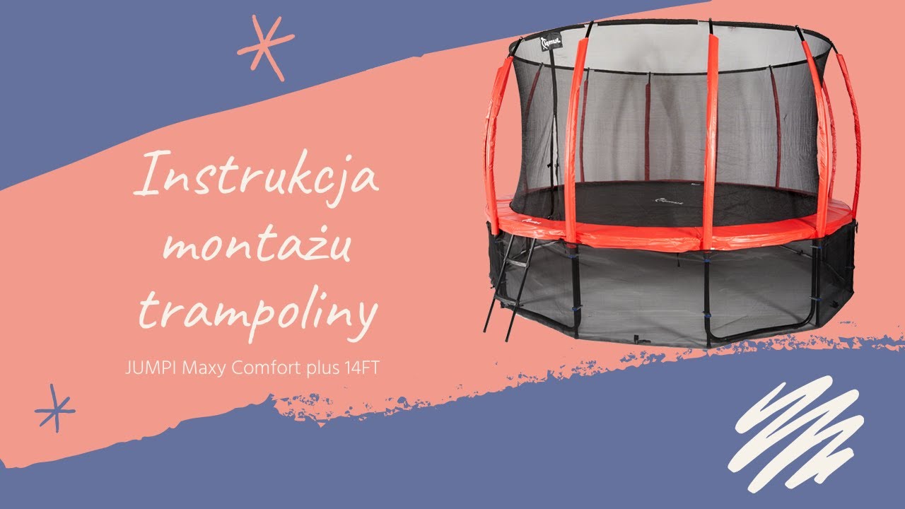 Jumpi Maxy Comfort Plus 374 cm orange TR12FT garden trampoline