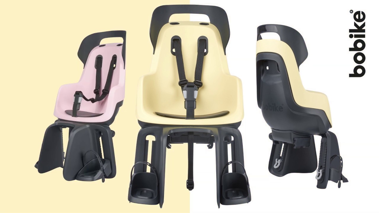 Rear bicycle seat for frame bobike Go 1P black and beige 8012400001