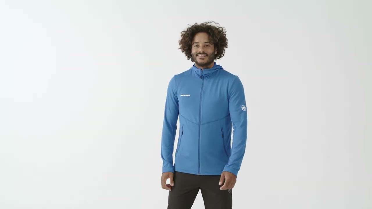 Men's Mammut Aconcagua Light ML Hooded trekking sweatshirt green