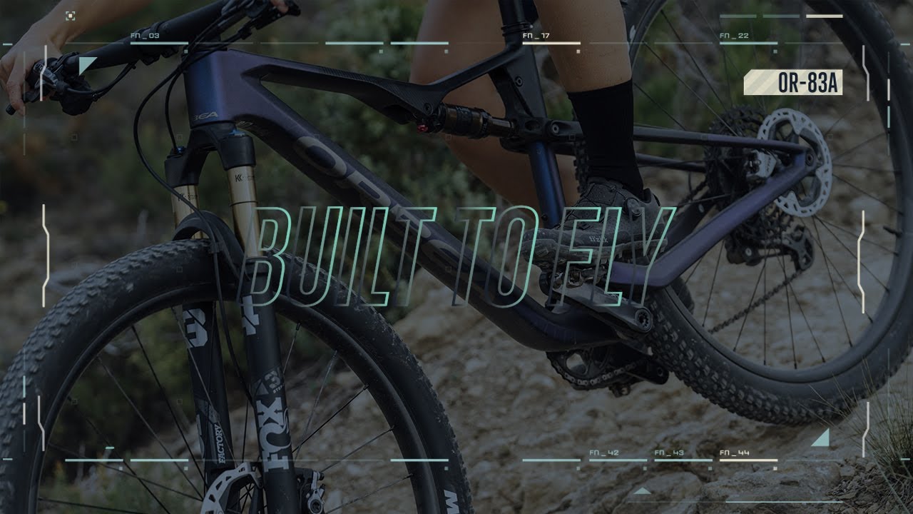 Orbea Oiz M20 2023 halo silver/blue carbon view mountain bike