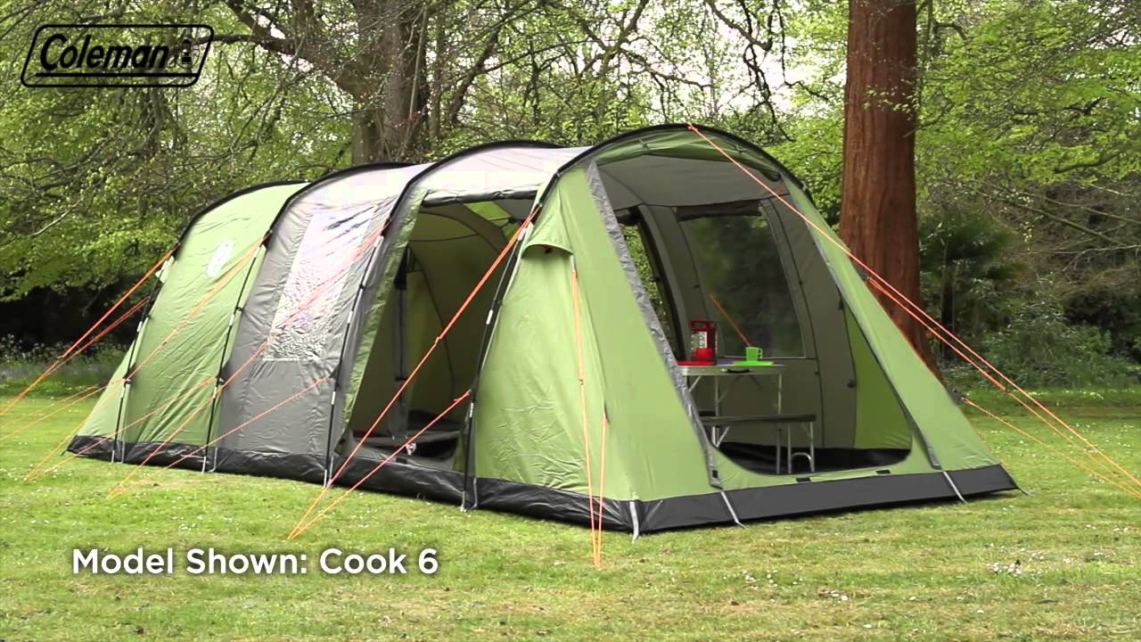 Coleman Cook 4 person camping tent green 2000019533
