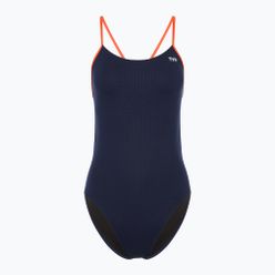 Women's one-piece swimsuit TYR Hexa Cutoutfit navy/orange