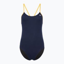 Women's one-piece swimsuit TYR Hexa Cutoutfit navy/gold