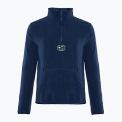 Men's Nike Swoosh Air Polar Fleece Half Zip Top midnight navy/ volt