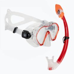 Children's snorkelling set AQUASTIC Minke mask + snorkel red
