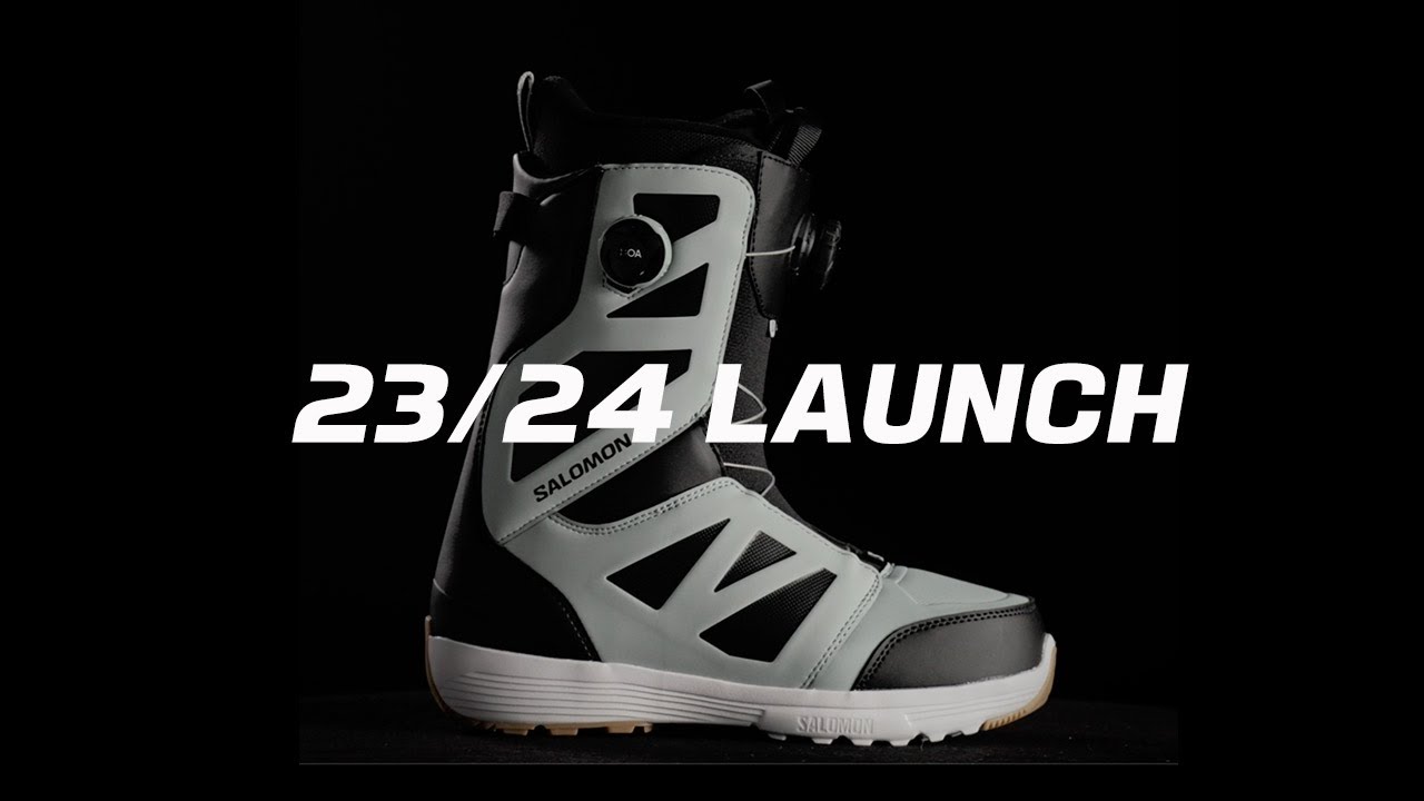 Men's Salomon Launch Boa SJ Boa black/black/white snowboard boots