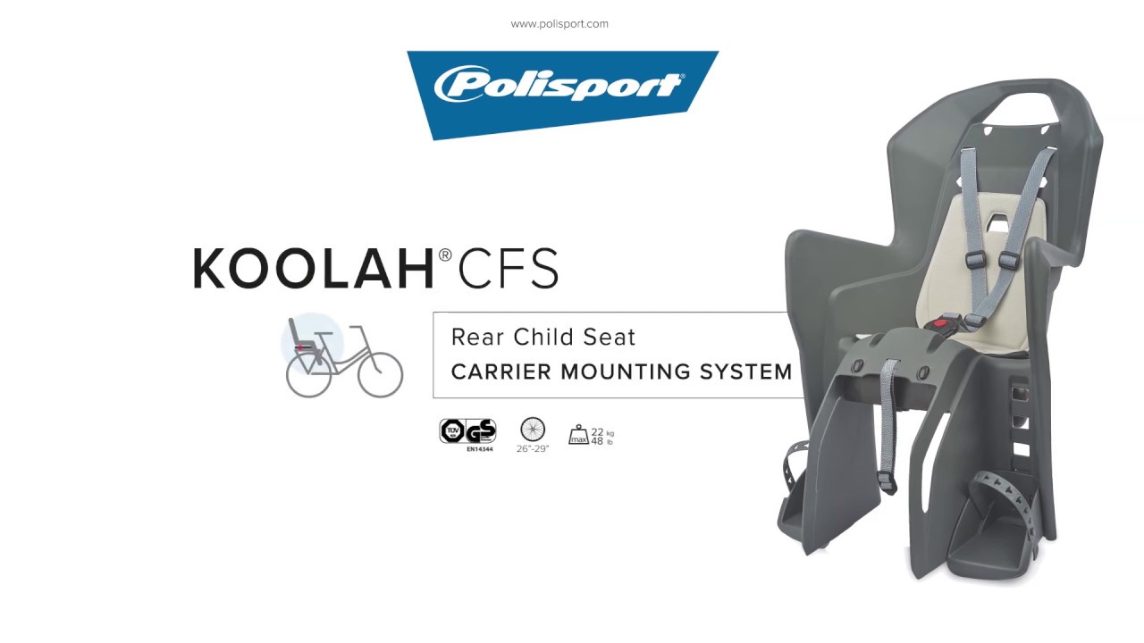 Polisport Koolah CFS rear rack bike seat grey FO 8631500005