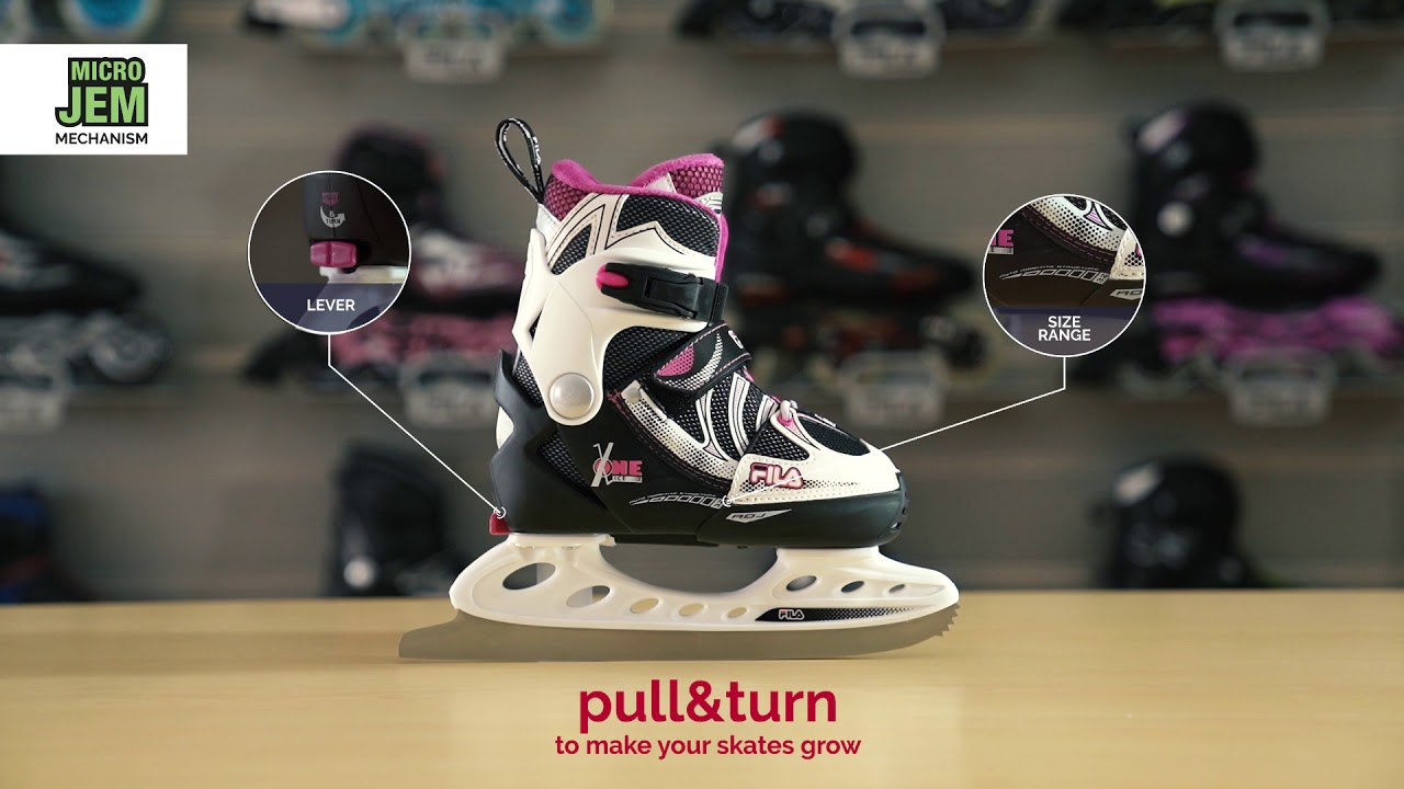Children's roller skates FILA X-One G black/pink/magenta