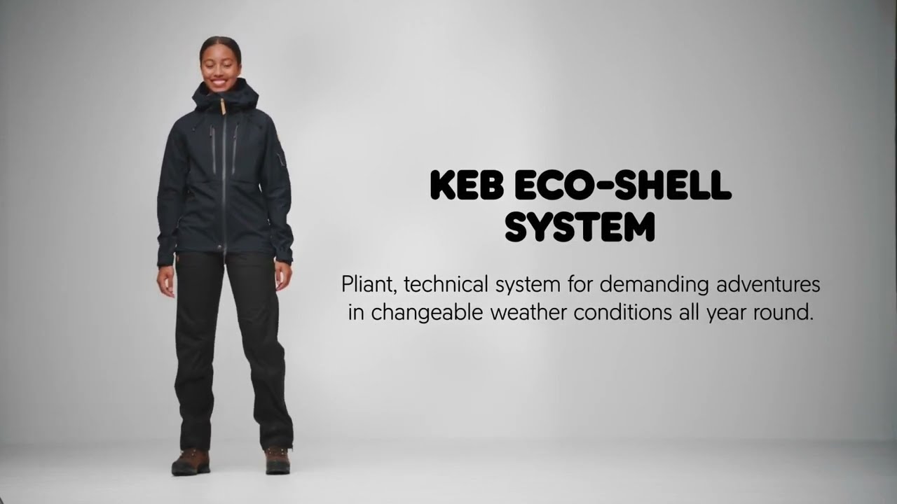 Men's Fjällräven Keb Eco-Shell rain jacket black F82411