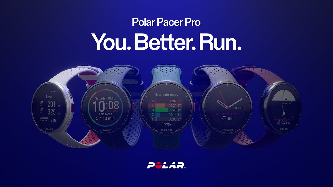 Polar Pacer PRO watch green PACER PRO TEAL/GRN