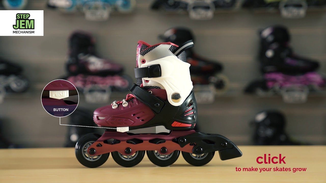 Children's roller skates FILA J One black/red